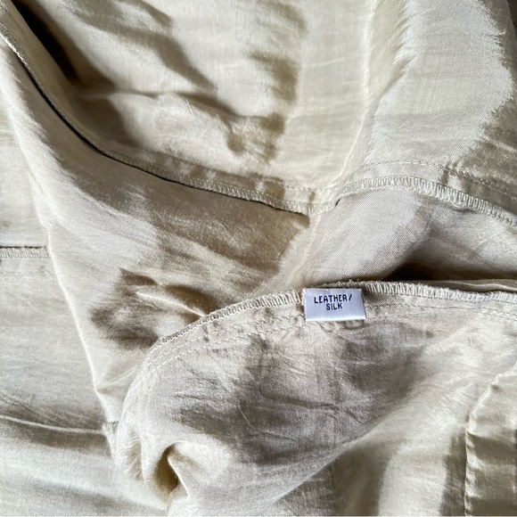 Chic Gold/Olive Textured Button-Up Coat size M - Picture 6 of 10